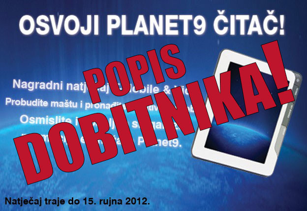 Tko su dobitnici natječaja OSVOJI PLANET9 ČITAČ