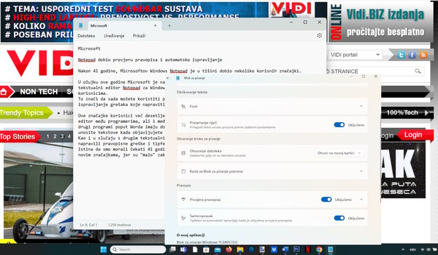 Notepad dobio provjeru pravopisa i automatsko ispravljanje