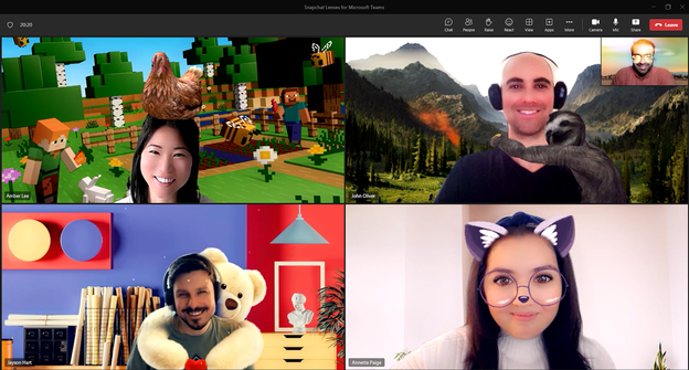 Teams dodaje Snapchat AR Lenses u video chat