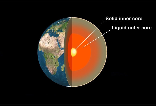 Zemljina čvrsta jezgra ima džepove tekućeg željeza